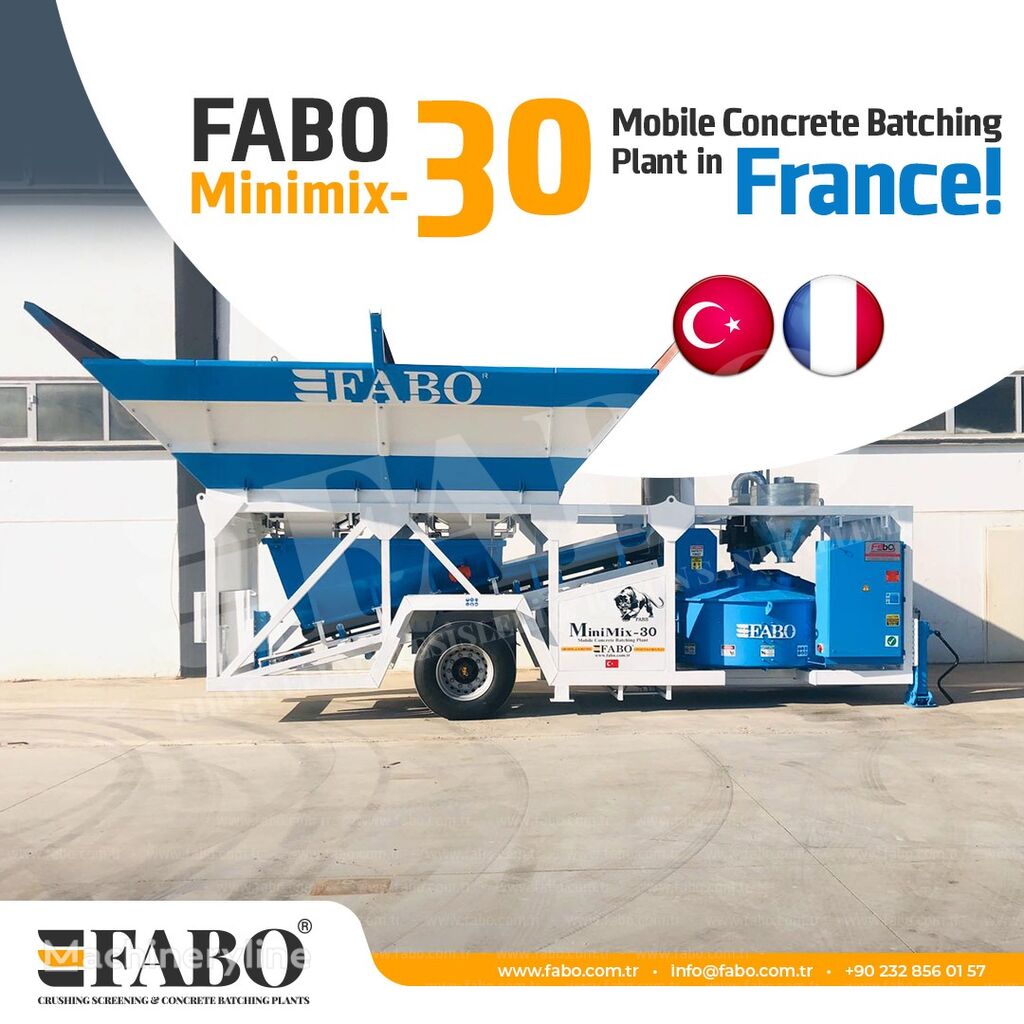 nova FABO MOBILE CONCRETE PLANT CONTAINER TYPE 30 M3/H FABO MINIMIX betonara