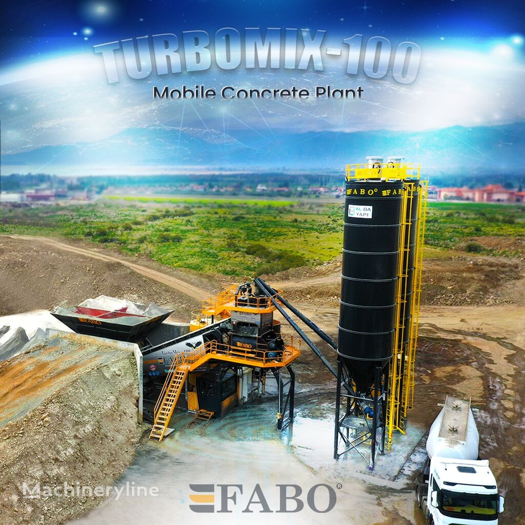 nova FABO TURBOMIX-100 Mobile Concrete Batching Plant betonara